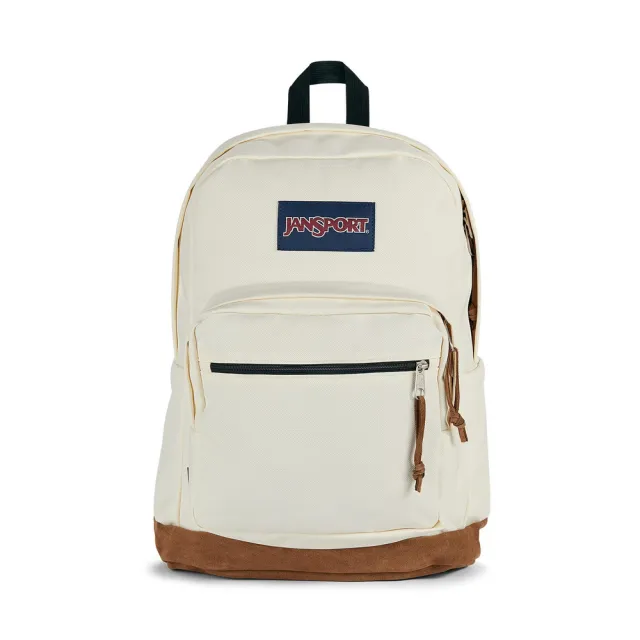 【JANSPORT】Right Pack 後背包 經典 抗撕裂材質 筆電專用夾層 椰奶白(JS0A4QVA7S1)