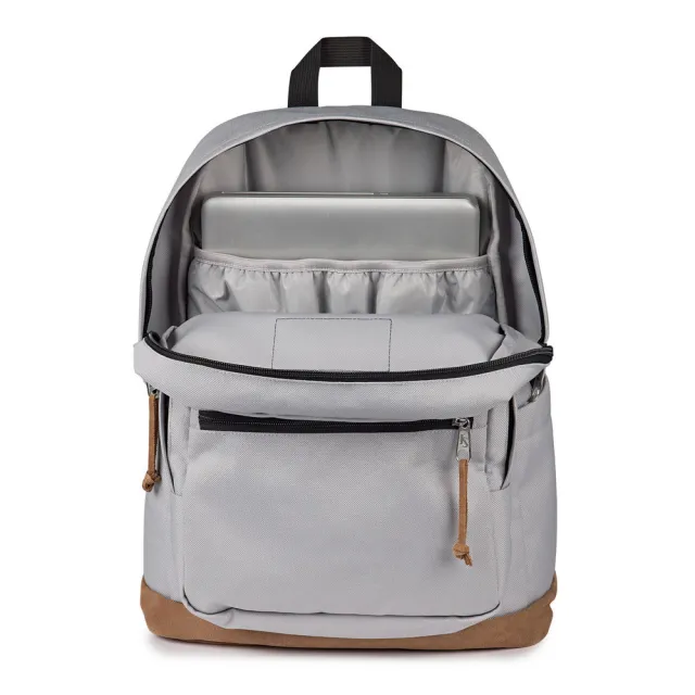 【JANSPORT】雙11 Right Pack 後背包 經典 抗撕裂材質 筆電專用夾層 灰(JS0A4QVADH7)