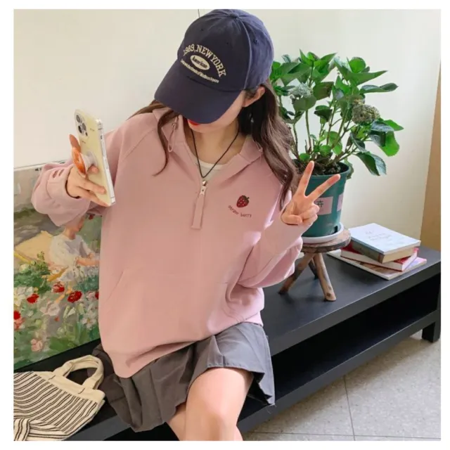 【AKARA】320g華棉複合牛奶絲保暖連帽秋冬上衣(街拍實品拍/女裝秋冬新品/打底內搭/洋蔥式穿搭)