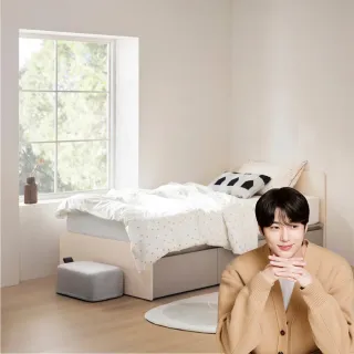 【iloom 怡倫家居】Tiede 單人床組 收納床架+床墊SS(單人加大 床墊 床組 床架 收納床架 112*203*80)