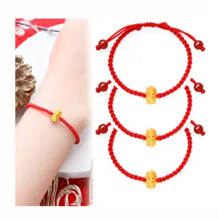 【元大珠寶】黃金手鍊白沙屯媽祖編織手鍊 獨家與白沙屯媽祖授權聯名(0.16錢正負3厘)