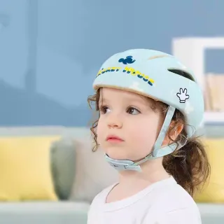 【Disney 迪士尼】迪士尼寶寶防摔防撞帽(寶寶透氣學步安全帽 兒童學走護頭防摔防撞神器 平輸品)