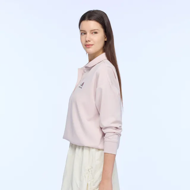 【NAUTICA】官方旗艦  女裝 俏皮活力長袖POLO衫(粉色)
