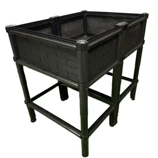 【田園樂】育材單層雙連通架高種植箱60*45*68、78cm(組合種菜箱/籃耕離地栽培種菜免彎腰/可選高度及側板)