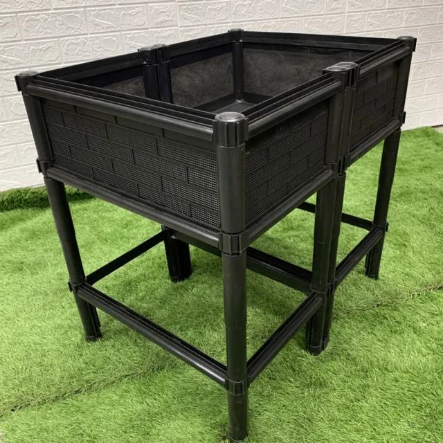 【田園樂】育材單層雙連通架高種植箱60*45*68、78cm(組合種菜箱/籃耕離地栽培種菜免彎腰/可選高度及側板)