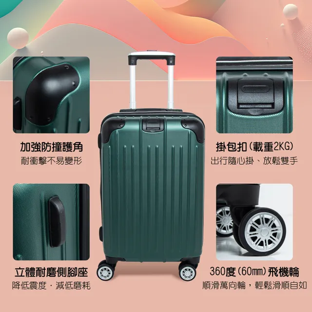【Alldma官方直營】鷗德馬 24+20吋行李箱(防爆拉鏈、TSA海關鎖、掛包扣、飛機輪、耐摔耐刮)