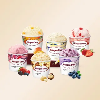 【哈根達斯_官方直營】冰淇淋迷你杯100mlx12入 口味任選(熱賣口味 夏日果戀/經典派對)