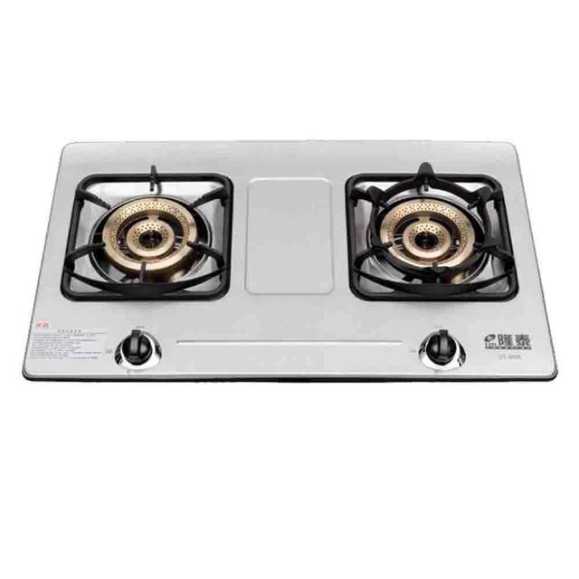 隆泰牌 GT-3005 雙口爐採用不銹鋼材質打造，耐用抗鏽，適合天然氣或瓦斯使用。壓轉式點火設計，操作簡單方便，雙火力設計滿足多道菜煮食需求。作為高效檯面爐，完美適用於家庭廚房或小空間，提供穩定火焰與安全效能，享1年完整保固，品質保證。無論炒煮燉湯，一爐搞定，提升您的烹飪效率！