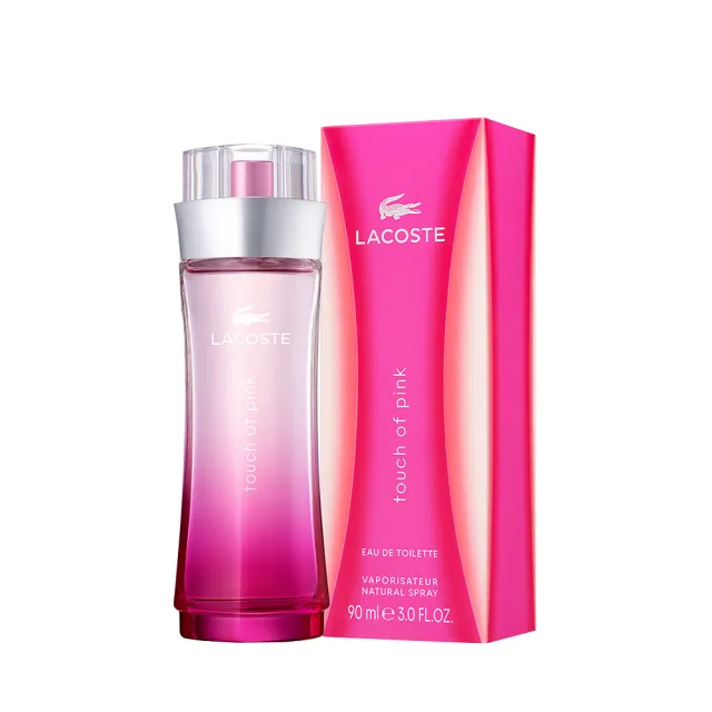 【LACOSTE】粉紅觸感淡香水90ml(贈手提盥洗包.專櫃公司貨)