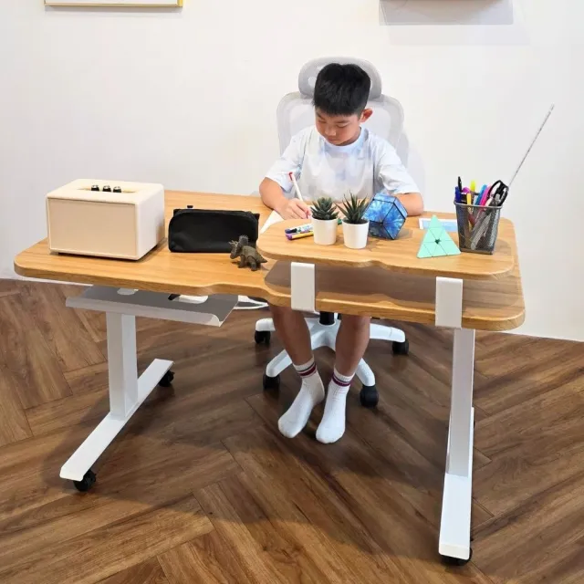 【aka】超升動電動升降桌 120x70cm(三節式雙馬達/坐站兩用/辦公桌/電腦桌/書桌)