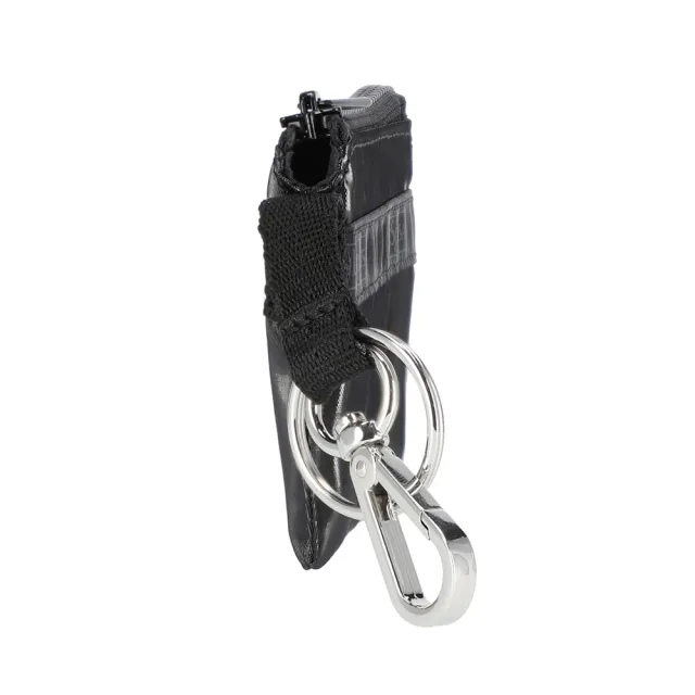 【Lesportsac】Zip Card Holder 卡夾 零錢袋 鑰匙包 卡片零錢包 吊飾(亮面黑)