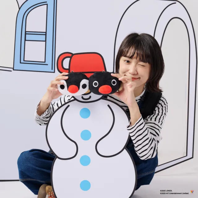 【翔仔居家】雙11 Pingu™ 伸縮票卡造型零錢包(企鵝家族聯名/零錢包/票卡包/小錢包/零錢袋/造型 