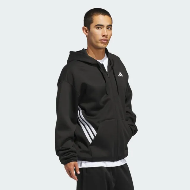 adidas 愛迪達】外套男運動連帽外套國際碼CRAZYWARM FZ 黑JZ9673(S3255