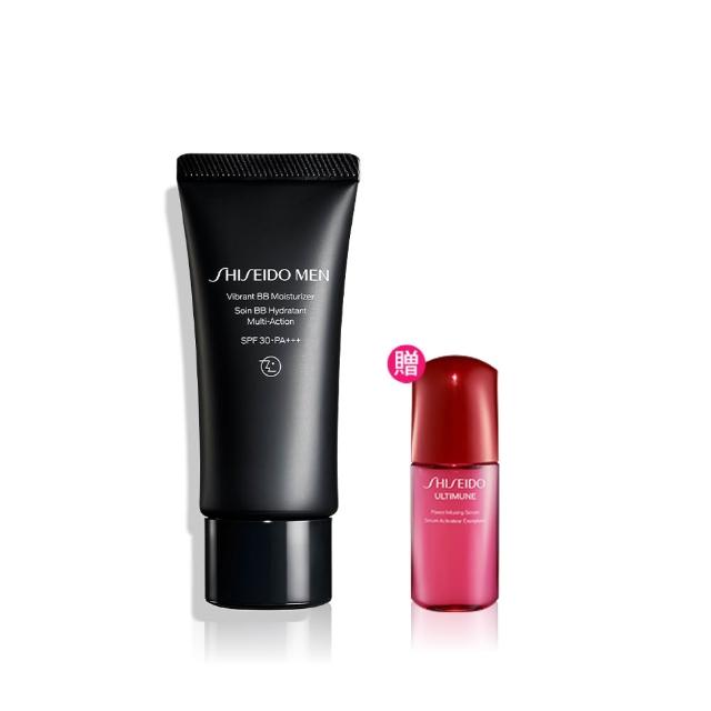 資生堂專為男性肌膚設計的極致保濕修護BB霜,提供輕盈遮瑕與全天候水潤感,有效修護肌膚並延緩老化,適合日常使用。 SHISEIDO資生堂 男人極致保濕修護 BB 霜