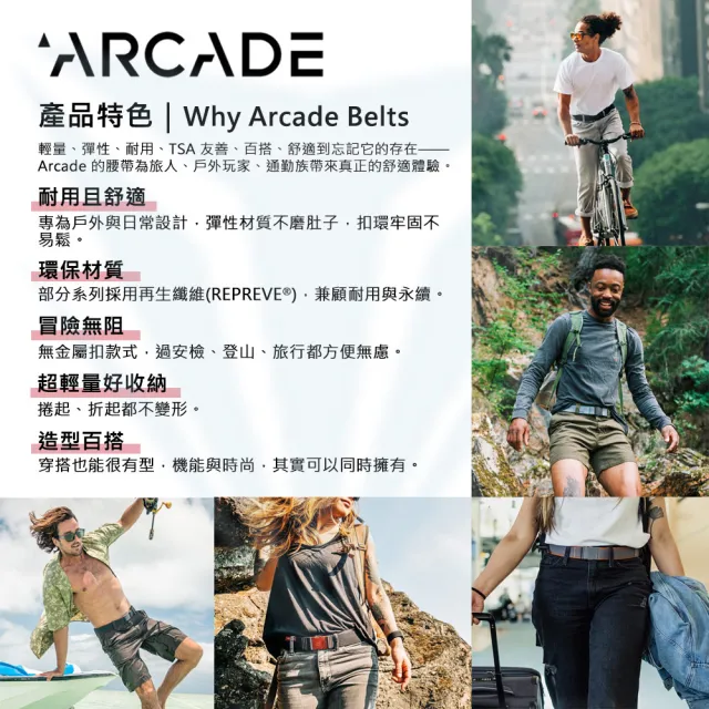 【ARCADE】POW X JOSEPH TONEY 輕量彈性機能腰帶 - 極地探險(戶外登山/休閒腰帶/滑雪配件/TSA友善)