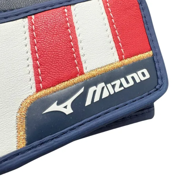 【MIZUNO 美津濃】MIZUNOPROSELECT棒壘球用羊皮打擊手套雙層皮革加長腕帶深藍(3304405110)