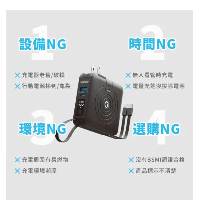 【Moztech】MOA16太空艙5000mAhPD18w 雙孔輸出  輕巧多功能口袋行動電源(Lightning接頭/19.25WH/具WH標示)