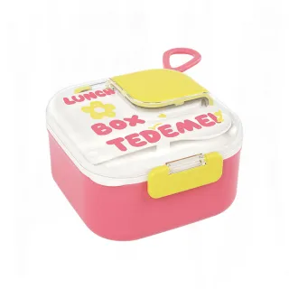 【JoyNa】304不鏽鋼飯碗+零食收納盒 寶寶外出餐具組 幼兒園餐具(贈湯匙.寶寶食物剪刀.副食品碗)