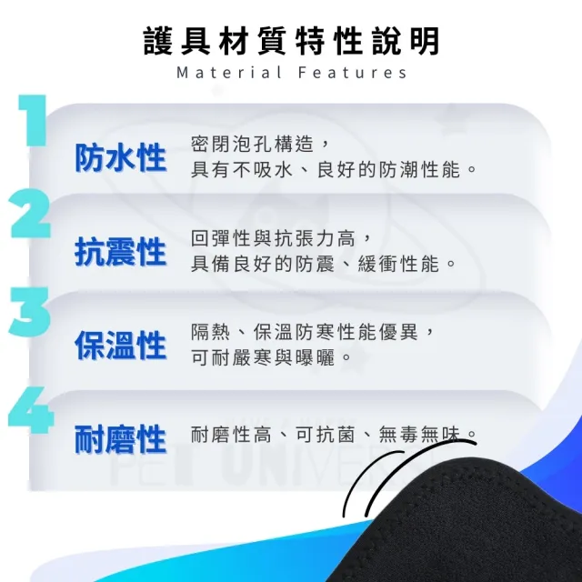 【Pet Universe 多寵宇宙】狗狗關節護具-長筒 2入/對(狗狗護膝 狗護膝 狗狗護肘 狗狗護具 狗復健 寵物護肘)