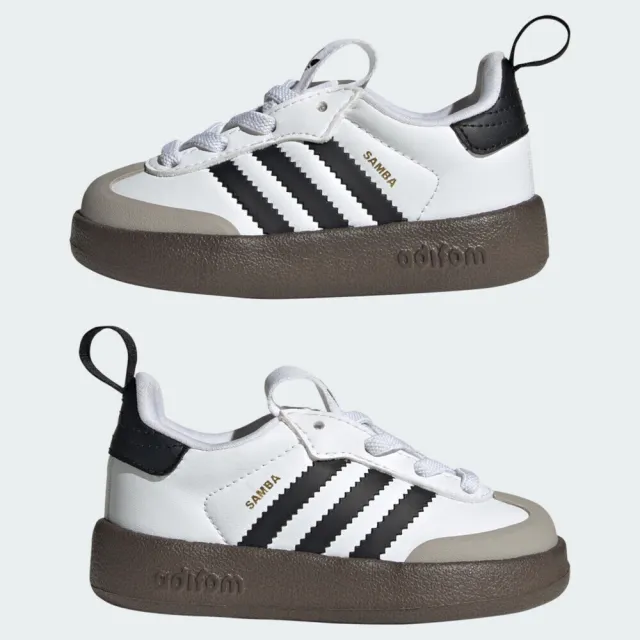 【adidas 愛迪達】愛迪達 Adifom Samba 360 I 小童 運動休閒鞋 舒適 白 黑(IH3506)