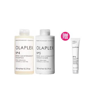 【OLAPLEX 歐啦】4號+5號洗護髮超值組(洗髮乳/潤髮乳/溫和水潤/光滑亮澤/歐拉)