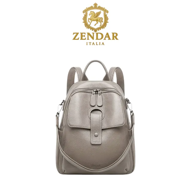 【ZENDAR】直播限定 限量1折 頂級超柔軟小牛皮後背包 安娜格系列 全新專櫃展示品(2色選)