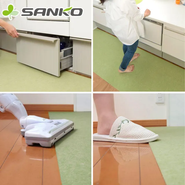 【Sanko】日本製防水止滑廚房地墊180+120CM 買一送一(L型廚房地墊 防水地墊)