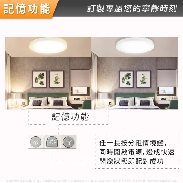 【Everlight 億光】2入 LED 星晴 30W 遙控調光調色 LED 吸頂燈 天花板燈(3-4坪) 全電壓