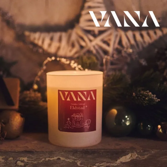 【VANA】季節限定-壁爐香氛蠟燭200g 肉桂香料調|天然植物蠟|純素安心使用|療癒居家香氛