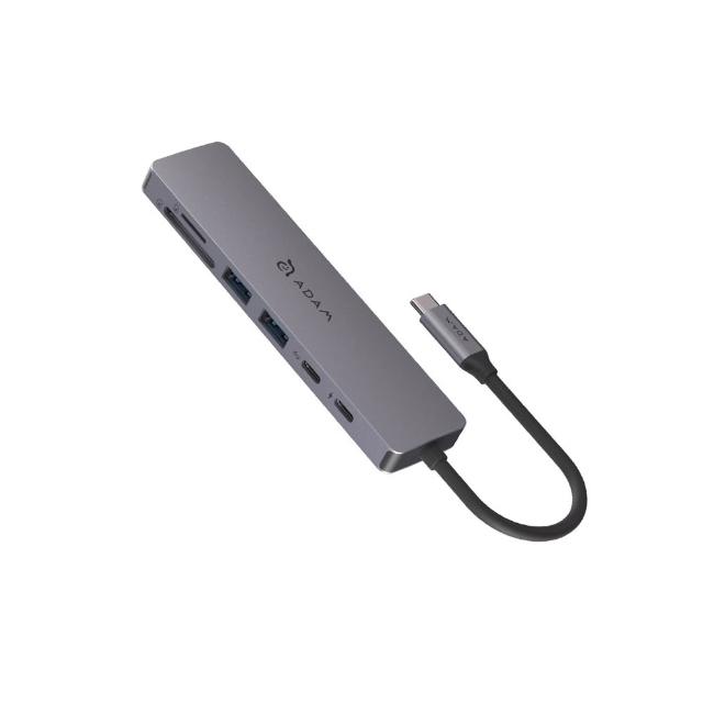 ２入磁吸線快充組【ADAM 亞果元素】Hub SE07 USB-C 七合一多功能集線器(隨插即用)