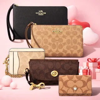 【COACH】大C PVC/皮革/卡夾/零錢包/大型手拿包(多款多色任選)