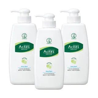 【曼秀雷敦】Acnes抗痘沐浴乳 600mL 3入(抗痘 舒緩 清爽舒暢 改善背痘 清新香味)
