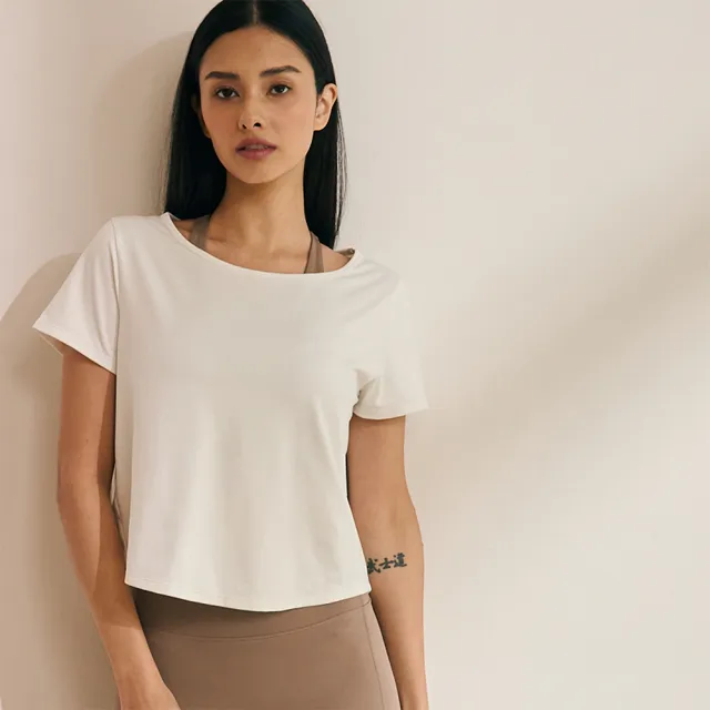 【VERVE】KATIE x VERVE|Skin3 寬版短袖(親膚、柔軟、寬鬆、中短版短袖、中低強度運動、瑜珈)