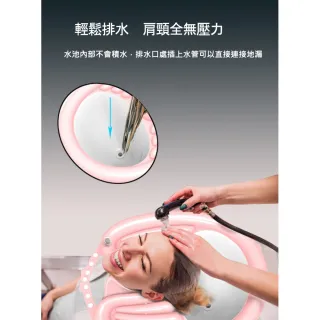 【ROYAL LIFE 皇室生活】可摺疊便攜充氣仰式洗頭盆-升級款4入(洗頭槽/美髮沖水/洗頭接水盆/摺疊充氣洗頭器)