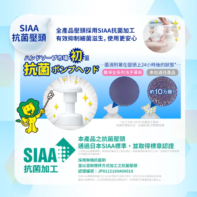 【LION 獅王】趣淨抗菌洗手慕斯250mlX2入(清爽柑橘/清新果香/花香)
