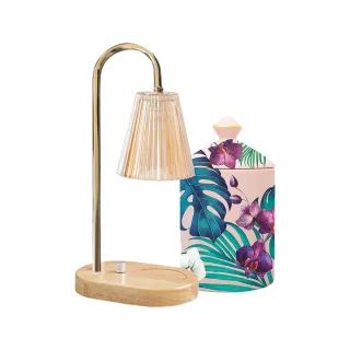 【STONEGLOW】迷人海島香氛燭氣氛組(香氛燭+琉璃融燭燈座)