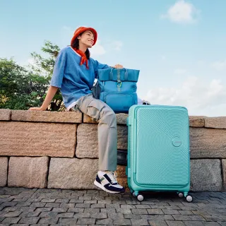【AMERICAN TOURISTER 美國旅行者】28吋 CURIO 前開式/上掀式可擴充大容量輕量PP避震輪行李箱(多色可選)