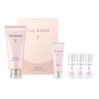 【WHOO 后】官方直營 拱辰享水蓮花保濕潔淨禮盒(潔顏蜜180ml+晚安面膜40ml)