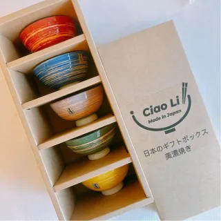 【Ciao Li 僑俐】日式手繪五色飯碗組(入厝 年節送禮 禮盒 飯碗)