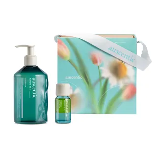 【auscentic 奧森青】微香沐浴保養禮盒(山山沐浴蜜350ml+開窗護膚蜜16ml/新年送禮)