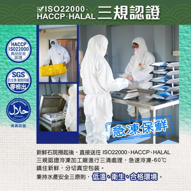 【蘇班長安心石斑】究極去刺龍虎石斑鮮魚切塊300g 3入組(機器+人工高規去刺 外銷加拿大)