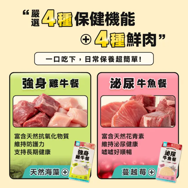【怪獸部落】貓用機能主食肉肉包 50gx12入(貓咪主食餐包 全齡適用)