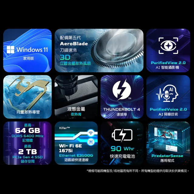 【Acer 宏碁】16吋Ultra 9 RTX5070電競筆電(Predator/PHN16-73-92G5/Ultra 9 275HX/16G/512GB/W11)
