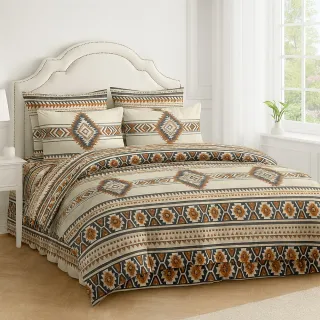 彩舍抗菌柔織舖棉雙人床罩組