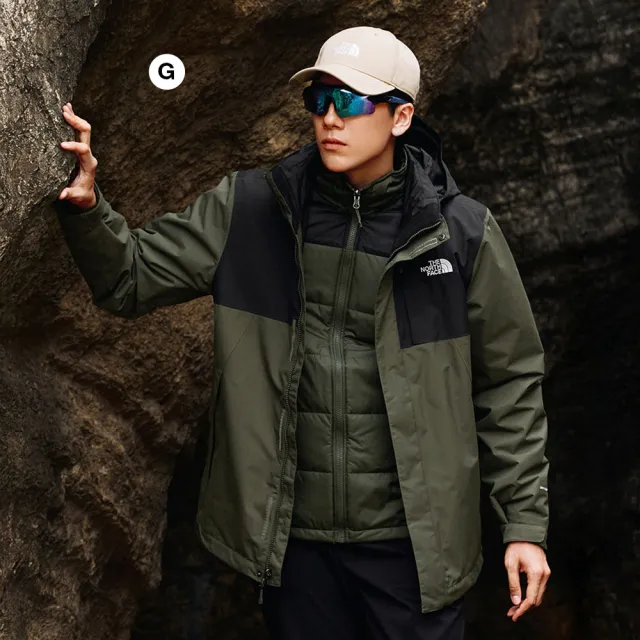 【The North Face 官方旗艦】中性款防水透氣三合一外套(多款任選)