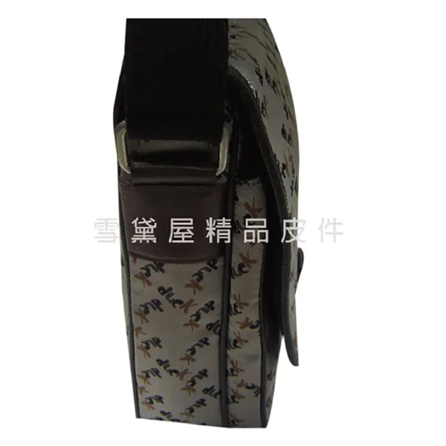 【SNOW.bagshop】雙11 休閒 肩側包 中容量 進口緹花布 +100%牛皮革材質 隨身品 肩背 斜側背