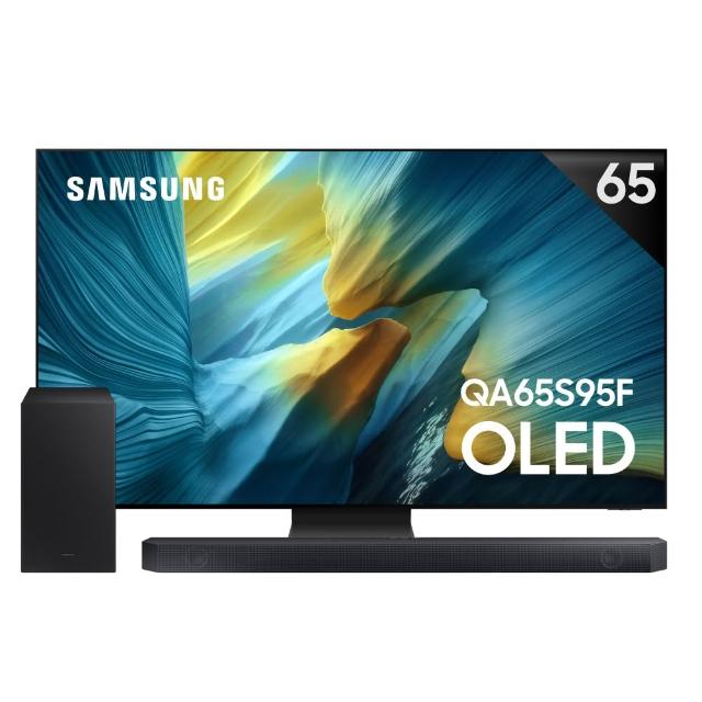 【Samsung 三星】65型 4K OLED AI智慧顯示器 65S95F 壁掛安裝(QA65S95FAXXZW)