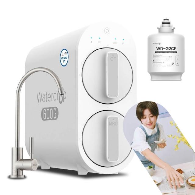 【Waterdrop】櫥下型 G2P600不鏽鋼龍頭RO逆滲透無桶直輸生飲淨水器(純水機/直出式RO機)