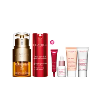 【CLARINS 克蘭詩】眼周保養雙霸組_進化版(NEW賽車眼霜15ml/黃金亮眼萃20ml)