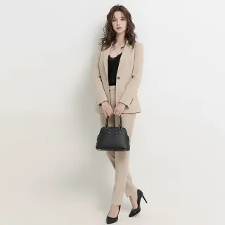 【MIYUNA 米友娜】真皮牛皮經典時尚小貝殼包手提肩背斜背包(真皮包包 經典黑)